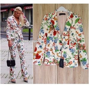 Zara | EUC Floral Blazer • Medium